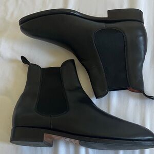 Carmina Women's Black Leather Ankle Boots